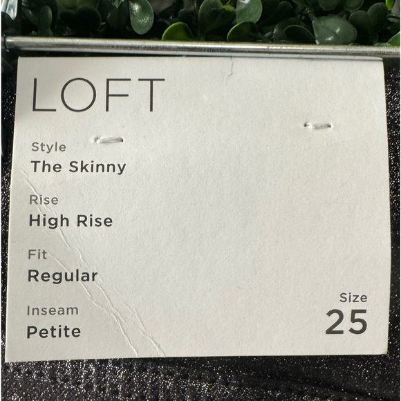 LOFT Shimmer High Rise Skinny Jeans in Black - Picture 7 of 12